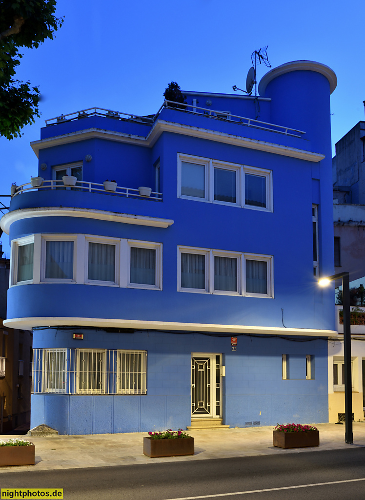 Sant Feliu de Guixols. Casa Dawson erbaut 1941 von Joan Bordàs. Avenida Juli Garreta 3