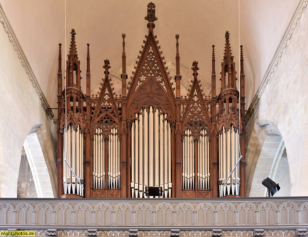 Quedlinburg. Evangelische Marktkirche St. Benedikti. Geweiht 1173. Orgel erschaffen 1888 von der Orgelbauanstalt Ernst Röver. Restauriert 2018-2020 von Orgelbaufirma Jehmlich