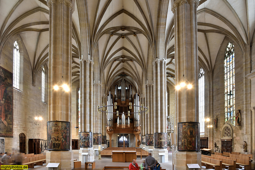 Erfurt. Dom St. Marien erbaut seit 1154. Umbau gotisch 1280-1307. Umbau und Vergrösserung zu gotischer Hallenkirche 1455. Hauptorgel erbaut 1992 von Alexander Schuke Potsdam Orgelbau