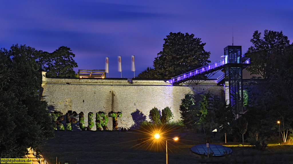 Erfurt. Zitadelle Petersberg erbaut 1668-1704 von Baumeister Antonio Petrini erweitert von Baumeister Maximilian von Welsch. Bastion Leonhard