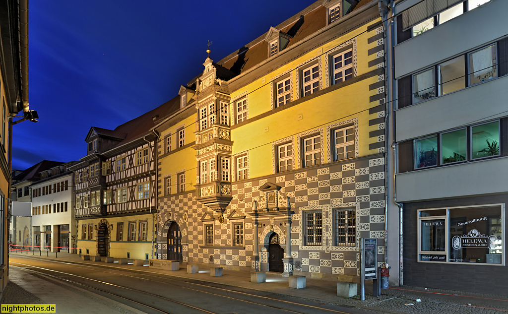 Erfurt. Stadtmuseum 'Haus zum Stockfisch'. Erbaut 1607 in Spätrenaissance für Waidhändler Paul Ziegler. Johannesstrasse 169