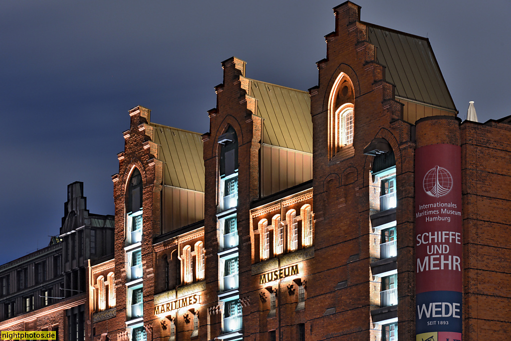 Hamburg Speicherstadt. Maritimes Museum. Erbaut 1878-1879 als Kaispeicher B von Wilhelm Meerwein & Hanssen für J. W. Boutins. Koreastrasse 1
