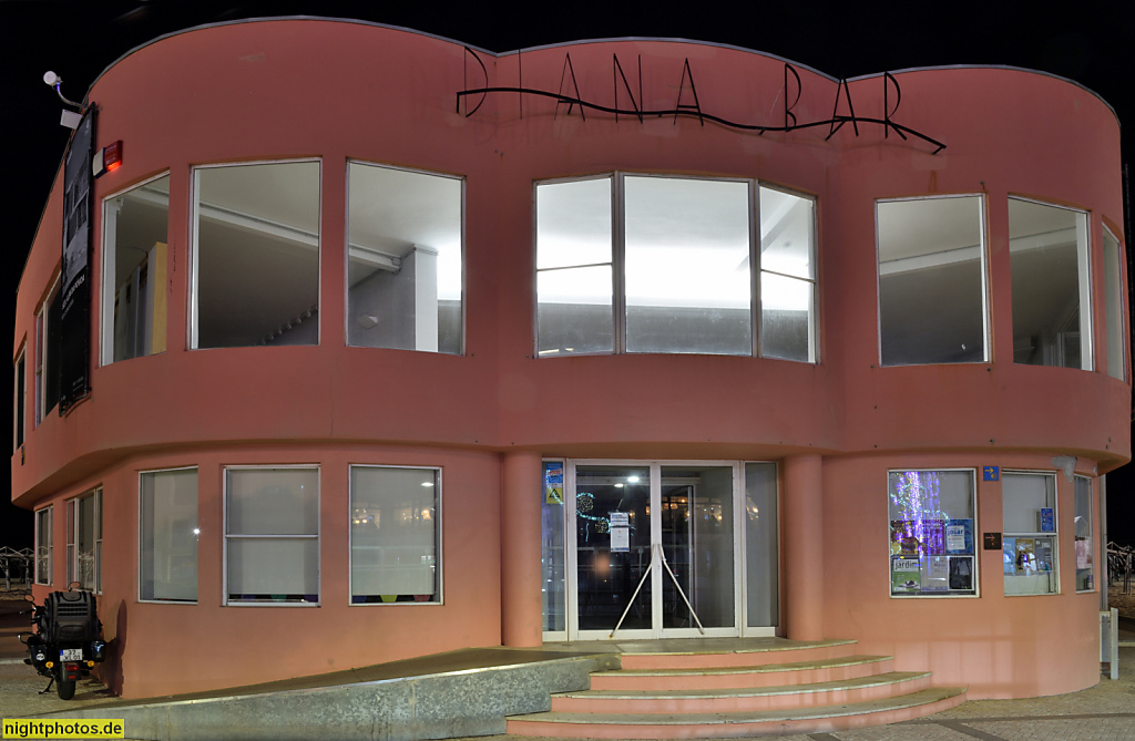 Póvoa de Varzim. Ausstellungs- und Veranstaltungsort 'Diana Bar'. Erbaut 1938-1939 von Architekten Delfim Amorim. Modernisme. Avenida dos Banhos