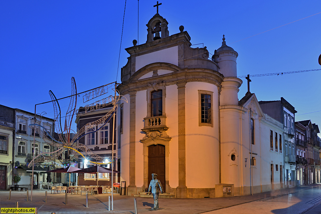 Póvoa de Varzim. Igreja de Santiago. Kapelle San Roque. San Tiago. Erbaut 1582. Umbau 1887. Rua Junqueira