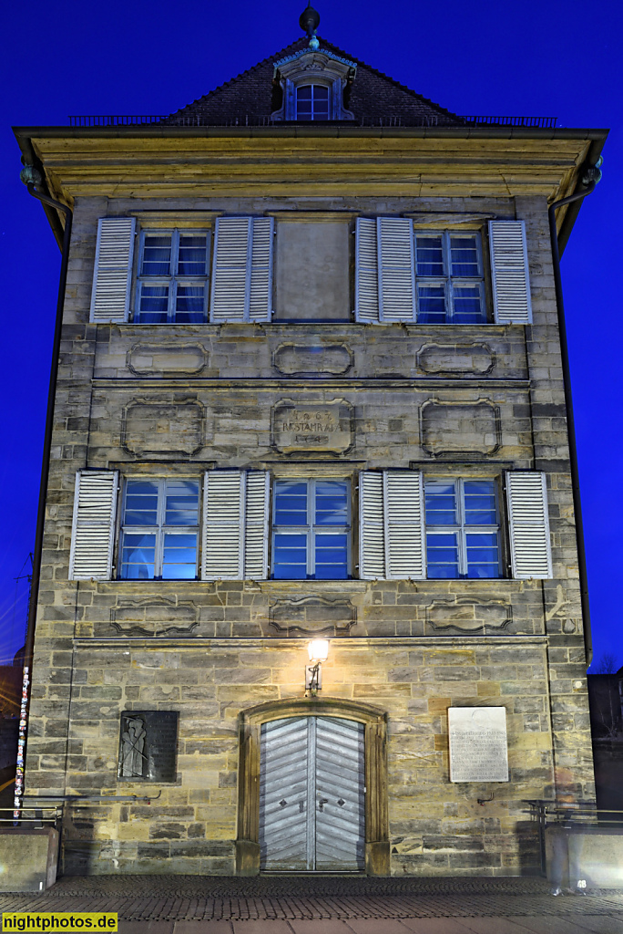 Bamberg. Untere Brücke. Rathaus erbaut 1461-1467. Sandsteinquader