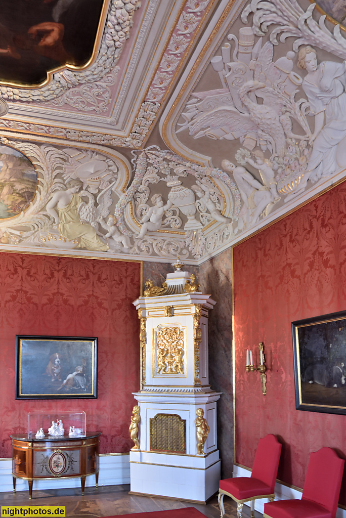 Bamberg. Neue Residenz erbaut 1697-1703 von Johann Leonhard Dientzenhofer in Barock. Fürstbischöfliches Audienzzimmer