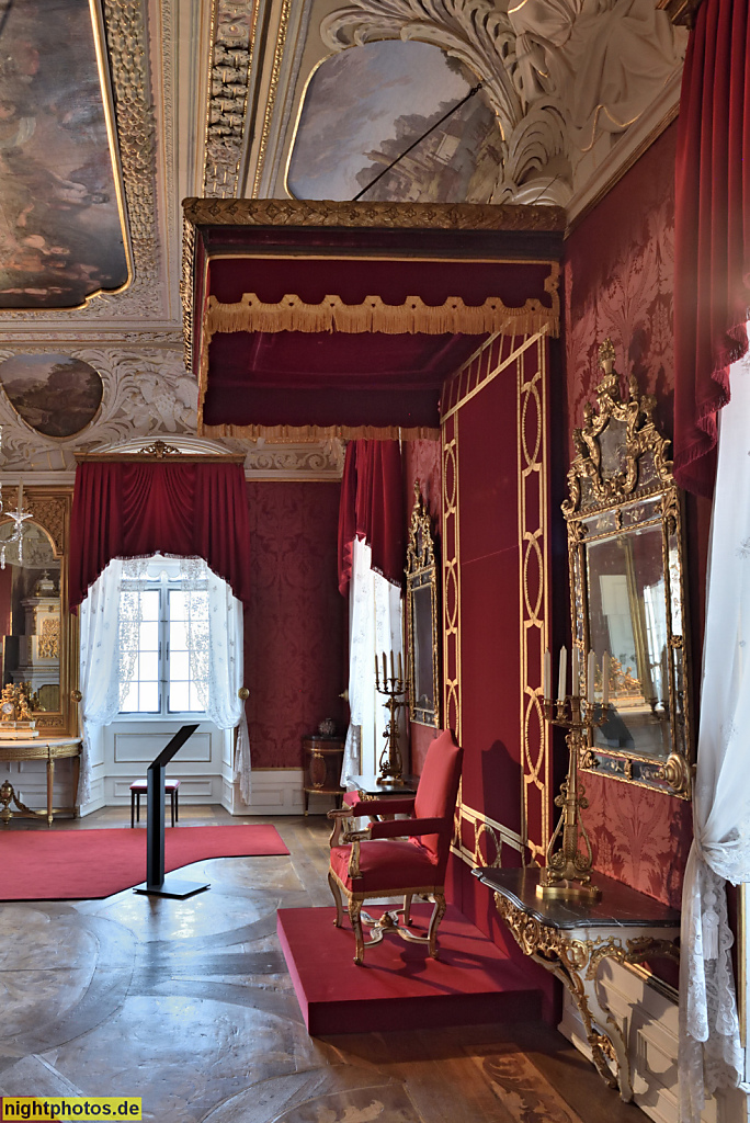 Bamberg. Neue Residenz erbaut 1697-1703 von Johann Leonhard Dientzenhofer in Barock. Fürstbischöfliches Audienzzimmer