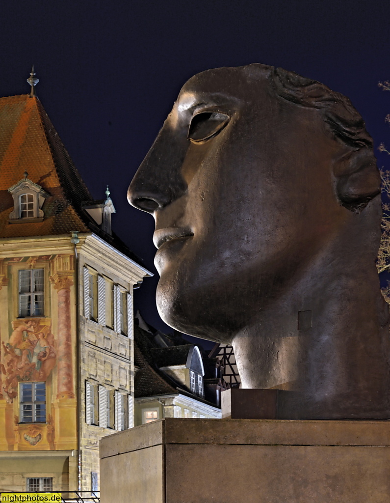 Bamberg. Untere Brücke. Plastik 'Centurione 1' von Igor Mitoraj 1987