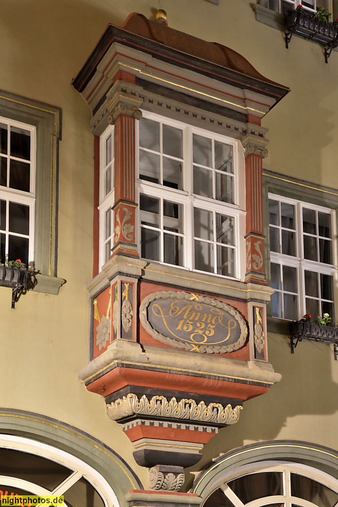Naumburg. Renaissance-Erker erbaut 1525. Vermutlich Umbau in Barock im 18. Jhdt. Herrenstrasse 8